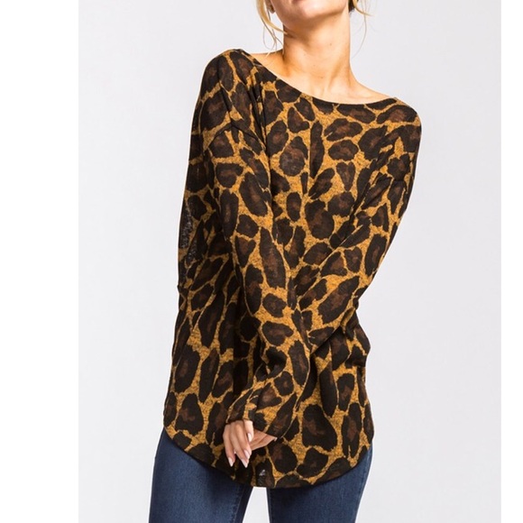 1 Large LEFT!✨ Leopard Print Knot Accent Open Back - Picture 6 of 8